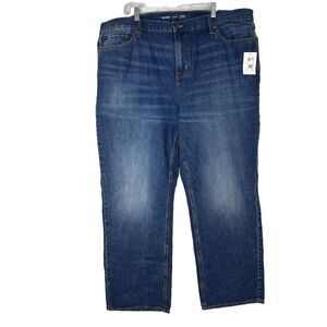 Old Navy LOOSE Mens Built-in Tough straight leg Denim Blue Jeans Size 44x32 New